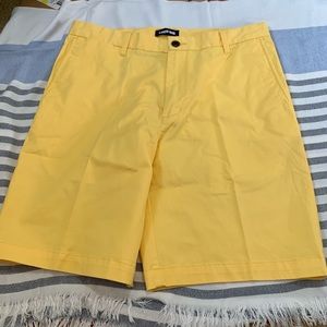 Yellow 9in chino shorts